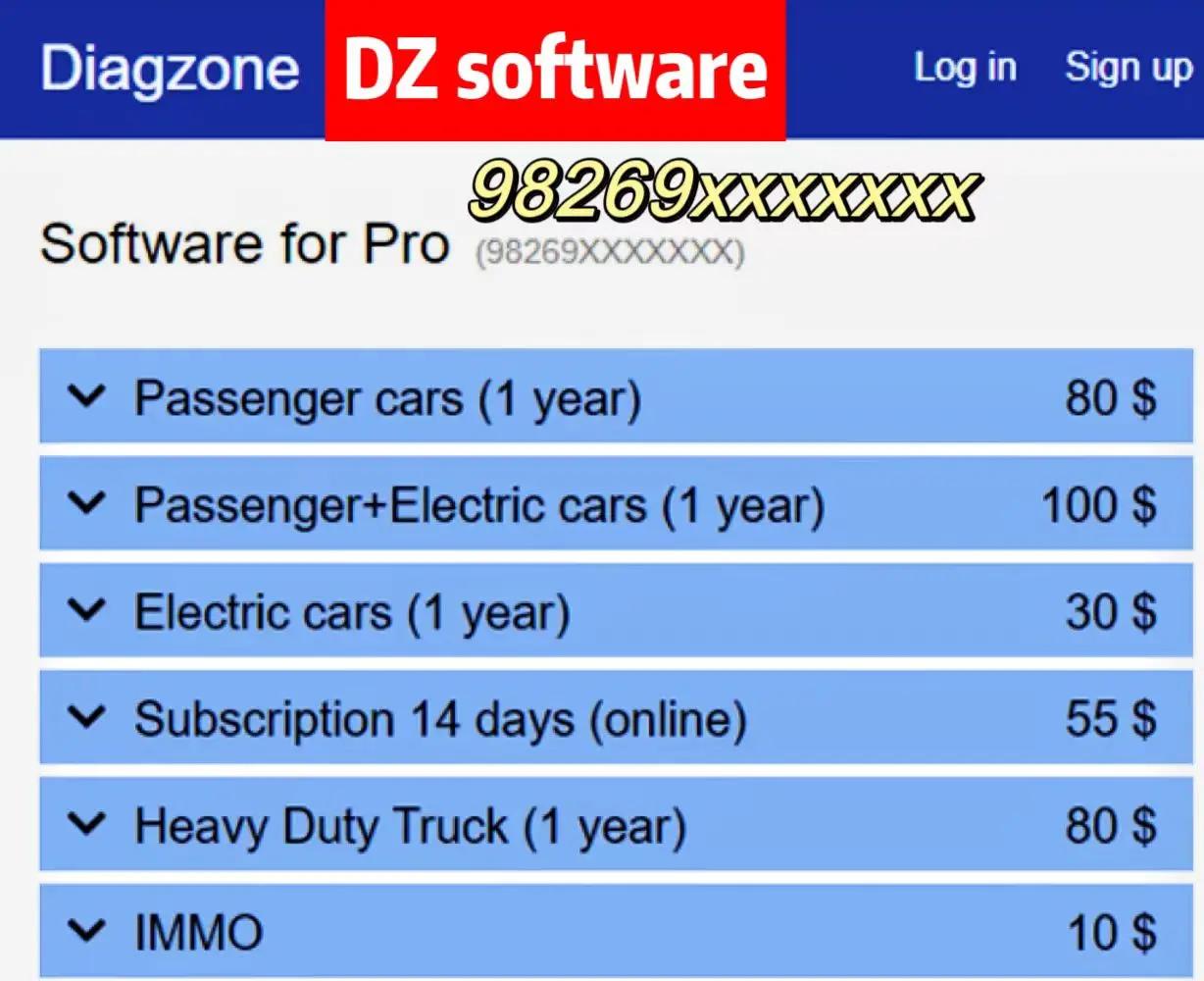 Diagzone Pro Ʈ  Ʈ  DBSCAR 1 2 3 4/5 98269xxxxxx, 1  2 